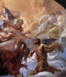 Satan before the Lord (about 1750) by Corrado Giaquinto.