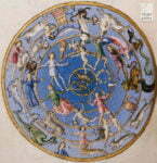 Northern constellations and zodiac signs, by Francesco Botticini in Matteo Palmieri's Città di Vita. 15th century.