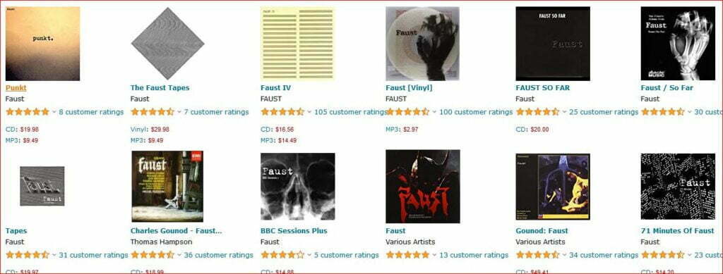 Link to Faust band at Amazon.