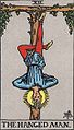 The Hanged Man from the "Rider Waite" tarot deck.